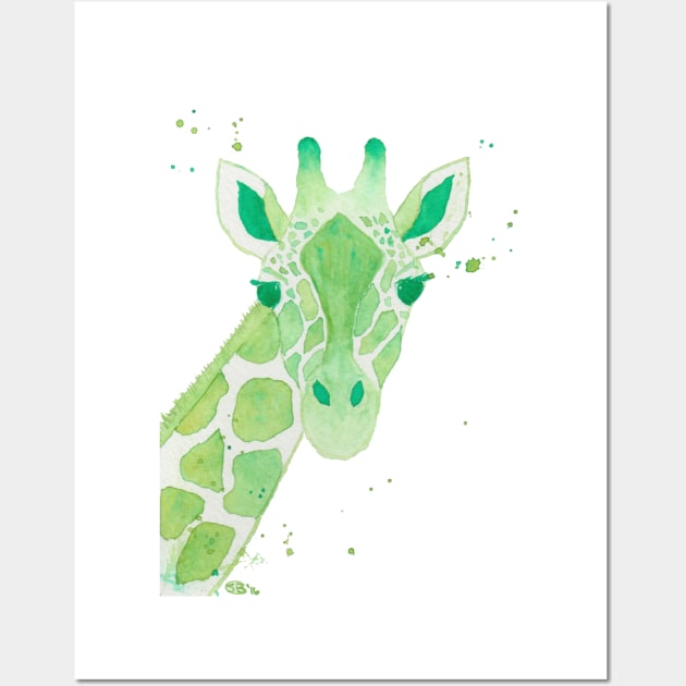 Lime Green Giraffe Wall Art by dangerbetz